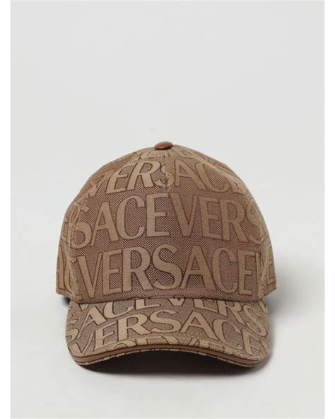 versace straw hat|versace hats brown label.